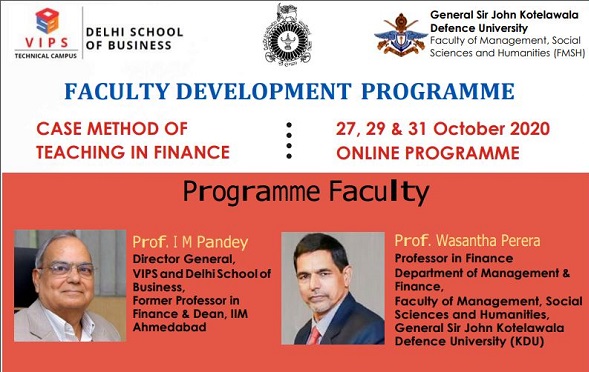 Online Workshop on Case Method of Teaching in Finance - General Sir John Kotelawala Defence University KDU