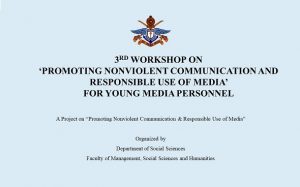 Third Workshop of the Project on “Promoting Nonviolent Communication (NVC) and Responsible Use of Media”, General Sir John Kotelawala Defence University KDU 10